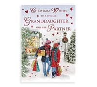 Piccadilly Greetings Regal Publishing C85403 Carte de Noël traditionnelle pour petite-fille et partenaire 22,9 x 15,2 cm