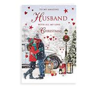 Piccadilly Greetings Regal Publishing C85420 Carte de Noël traditionnelle pour mari 22,9 x 15,2 cm