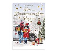 Piccadilly Greetings Regal Publishing C85491 Carte de Noël pour beau-fils et belle-fille 22,9 x 15,2 cm