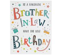 Piccadilly Greetings Regal Publishing Carte d'anniversaire moderne pour beau-frère Vert 20,3 x 15,2 cm