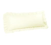 PiccoCasa Taie de Traversin Brossé Volants Taies Oreiller Corps Doux Respirant avec Enveloppe Fermeture 4 Pouces Volant Microfibre Crème 51x122cm