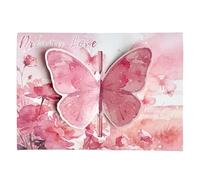 Piceioep Belle carte papillon aquarelle avec détails 3D complexes, idéale pour envoyer des vœux sincères, invitation à une fête papillon
