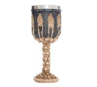 Piceioep Eerie Skull Designs Tasse en résine avec doublure en métal, parfaite pour Halloween et les fêtes gothiques, gobelet en colophane