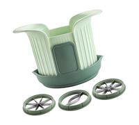 Piceioep Ensemble de Coupe-Fruits en Acier Inoxydable avec 3 Lames interchangeables pour Fruits mangues tomates trancher Le carottage et Couper Le coupeur Manuel