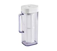 Pichet à boisson de cuisine avec insert de filtre, accès supérieur à charnière, corps transparent et poignée latérale pour les repas de famille, récipient à boissons, serveur de boissons froides, à