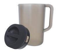 Pichet à Boisson Plastique 2000ml avec Couvercle Filtre et Échelle | Bec Large, Poignée Ergonomique, Forme Cylindrique Droite, pour Réfrigérateur et Réunions Familiales