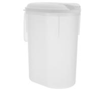 Pichet à Boissons 1800ml en PP Blanc avec Couvercle pour Thé Glacé | Grosse Capacité Familiale, Poignée Résistante à Chaleur, Versement Confortable, pour Eau, Jus, Vin et Tranches de Fruits