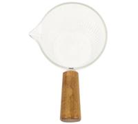 Pichet à Crème en Verre 110ml Poignée Bois pour Lait | Café et Service de Table, Usage Cuisine et Pâtisserie, Format Compact, Verre Transparent