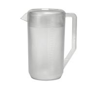 Pichet à Eau, 2400ML | Échelle Mesure Graduée, Pichet avec Bec Verseur, Corps Transparent Translucide, pour Réfrigérateur, Professionnels