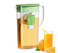 Pichet à eau avec infuseur - Bocal à boisson de 2 L avec couvercle et infuseur à fruits, vaisselle de service pour boissons, pichet à eau froide, distributeur de boissons pour thé glacé, infusé aux