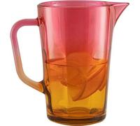 Pichet à eau en verre coloré, 1 litre, 19 cm, orange-rose
