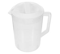 Pichet à Eau Froide Gradué 5000ml en Plastique Blanc avec Couvercle