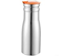 Pichet à eau isotherme en acier inoxydable de 1600 ml, grande carafe pour boissons froides avec large ouverture, carafe verseur anti-gouttes pour réunions de famille (orange)