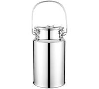 Pichet à lait 3L en acier inoxydable, pichet à eau épais avec couvercle, poignée et clips de verrouillage, boîte lait de scellage pour aliments humides et secs