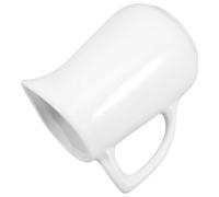 Pichet à Lait en Céramique 500ml Blanc, Bec Verseur Spécial | Café, Sauce et Sirop, Forme Élégante Délicate, Usage Table Cuisine
