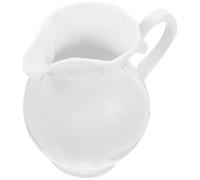 Pichet à Lait en Céramique Blanc, Élégant Style Européen pour Service | Poignée Facile à Saisir, Versement Pratique, Usage Thé et Café, Accessoire Simple pour Crème