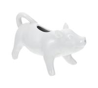 Pichet à Lait en Céramique Blanc Forme Cochon Poignée et Bec Verseur | Surface Lisse et Brillante, Style Élégant, Convient au Sirop la Sauce, pour Restaurants et Goûters