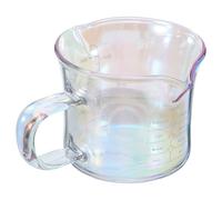 Pichet à Lait en Verre à Double Bec, 100ml avec Poignée | Verre Transparent Résistant à Chaleur, Mesure Claire, Versement Précis, Usage Quotidien pour Boissons et Lait