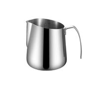 Pichet à lait expresso en acier inoxydable avec bec verseur coudé, marques de mesure et poignée latérale pour le mélange de café à la maison Pichet à vapeur expresso Pour tasse à cappuccino Art marqué