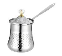 Pichet à lait expresso en acier inoxydable avec couvercle, dessus couvert, bec de précision, outil de coin à café pour la préparation quotidienne de boissons, pichet à latte, tasse à mousser le café à