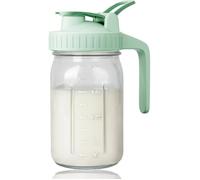 Pichet à lait maternel en verre - MICH - 950 ml - Couvercle à rabat - Bec verseur - 100 % hermétique - Étanche