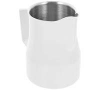 Pichet à Lait Mousseur 350ml en Acier Inoxydable Blanc | Poignée Confortable, Design Gradué, Léger et Facile à Nettoyer, pour Cafés et Salons de Thé