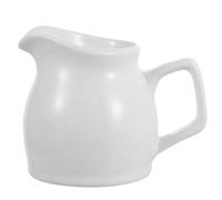 Pichet à Mousser en Céramique Blanche pour Café, Hôtels Restaurants | Tasse à Mesurer Créative, Service de Jus et Glace, Forme Anse, Usage Professionnel