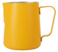 Pichet à mousser le lait, 350 ml, en acier inoxydable, jaune, pour le latte art