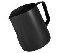 Pichet à mousser le lait, 600 ml, en acier inoxydable, noir, avec un bec verseur anti-goutte