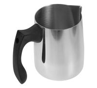 Pichet à Mousser le Lait avec Poignée 600ml en Acier Inoxydable | Graduations Précises, Versement Contrôlé, pour Espresso, Pâtisserie et Cire Fondue, Argenté