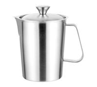Pichet à mousseur à lait, cafetière portable avec mousseur à lait - 2L en acier inoxydable Pichet à mesurer pour cappuccino, latte, lait moussé, & cafés