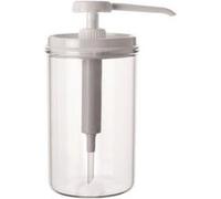 Pichet à pompe cylindrique en polystyrène cristal D : Ø 115 x 230 mm (135