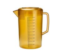 Pichet avec Poignée Résistant Au Froid, 5L | Échelle Mesure Imprimée, Pichet En Plastique avec Couvercle, Réutilisable, Carafe avec Poignée, pour Cuisine