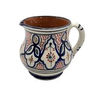 Pichet Carafe Artisanale Marocaine en Terre cuite Céramique Ethnique Maroc Lt. 1 Peint Main 2111241909 Tunisie Turquie Ethnique du Monde