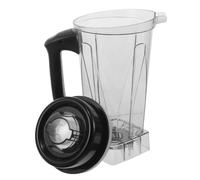 Pichet Carré de Mixeur 2l en Plastique avec Lames et Couvercle | Bocal Transparent à Ouverture Ronde, Bec Verseur Pratique, Pièces Incluses pour Fruits, Glace, la Cuisine