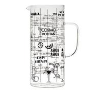Cook Concept - Pichet à Cocktails KA5875 2L avec recettes intégrées Borosilicate Transparent Noir