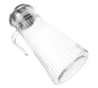 Pichet D'eau 1,5 L en Acier Inoxydable et Acrylique | Poignée Pratique, Couvercle, Usage Chaud et Froid, pour Restaurants et Réunions Familiales