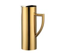 Pichet D'eau Cruche Acier Inoxydable, Avec Garde-glace, Théière Carafe Pour Servir De L'eau, Du Jus, Du Thé Glacé Et D'autres Boissons Froides (Doré,1.4L)