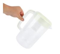 Pichet D'eau Transparent 4000ml en Plastique PP avec Couvercle | Graduation, Poignée Confortable et Large Ouverture, Facile à Mesurer Nettoyer, Vert