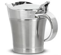 Pichet Doseur Acier Inoxydable 304 pour et Froide - Saucière Isolée Anti-Brûlure avec Couvercle 450ml Cuisine Pro(S)
