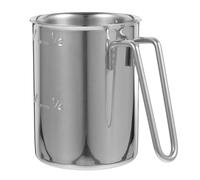 Pichet Doseur en Acier Inoxydable 500ml 200g avec Poignée | Graduations Intégrées, Format Compact et Résistant à Chaleur, pour Farine, Sirop et Préparation Maison
