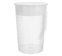Pichet Doseur Gradué en Plastique 2 L avec Couvercle Blanc | Anse Pratique, Bec Verseur, Échelle Transparente, Fermeture Étanche, pour Liquides, Mélanges, Réfrigérateur et Usage Familial