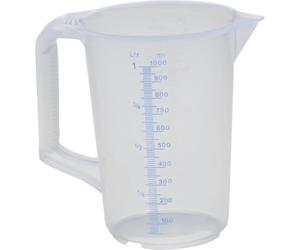 Pichet doseur - Hunersdorff - 1000ml - Transparent - Résistance chimique - Poignée fermée