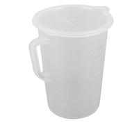 Pichet Doseur Transparent 5000ml avec Couvercle et Anse, Gradué | Pp, Bec Verseur Précis, Marquages Lisibles, pour Salon de Thé Cuisine, Capacité 169 Oz