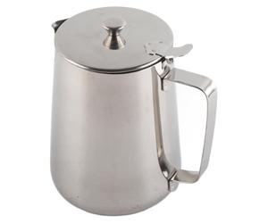 Pichet en acier inoxydable pour mousser le lait, avec couvercle, capacité de 2000 ml