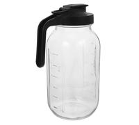Pichet en Verre Mason 64 Oz avec Couvercle et Poignée | PP et Verre, Grosse Capacité pour Eau Froide et Jus, Usage Intérieur, Expérience Anti-débordement