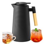 Pichet isotherme 1 L avec insert en verre - Pichet chaud 5,3 x 5,3 x 9,8 pouces, solution de réservoir d'eau chaude, distributeur de boissons pour voyages, restaurants, la maison Aide à la dis