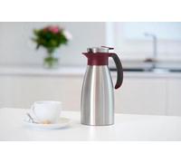Pichet isotherme 1 L en acier inoxydable, garde au chaud pendant 12 heures, rouge