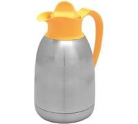 Pichet isotherme en acier inoxydable avec bouchon à vis jaune 1,5 l