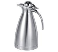 Pichet Isotherme, Pot à café en Acier Inoxydable à Double paroi Thermos isolé sous Vide Thermos Chaud pour café, Eau Chaude, thé(1.5L-A-Argent-A)